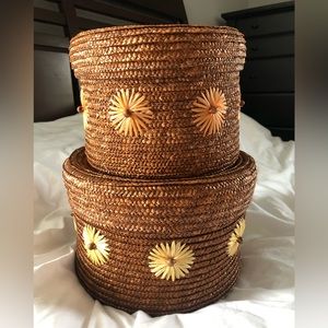 Vintage Wicker Storage Baskets